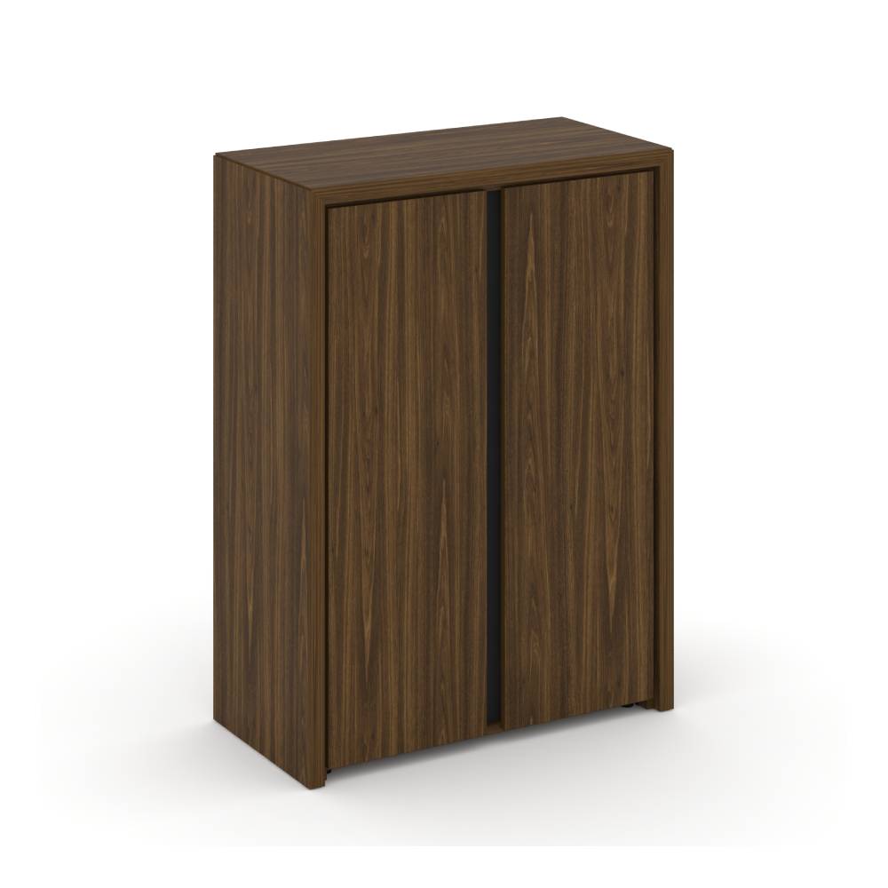 Шкаф средний закрытый 3 ур. 900x450x1231 (Орех Лоренцо/Графит, 900x450x1231)