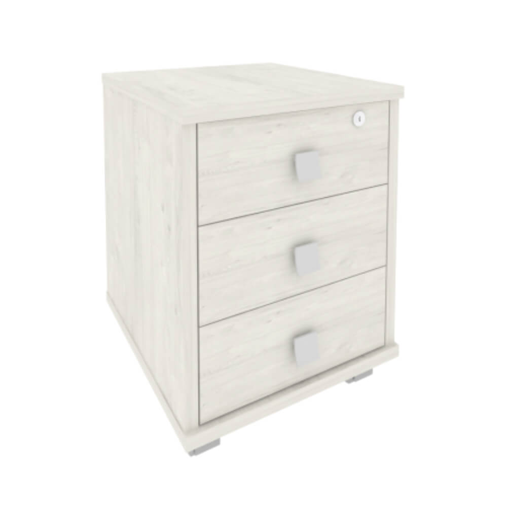 Тумба подкатная 3 ящ. с фолдингом 420x450x563 (Дуб Наварра, 420x450x563)