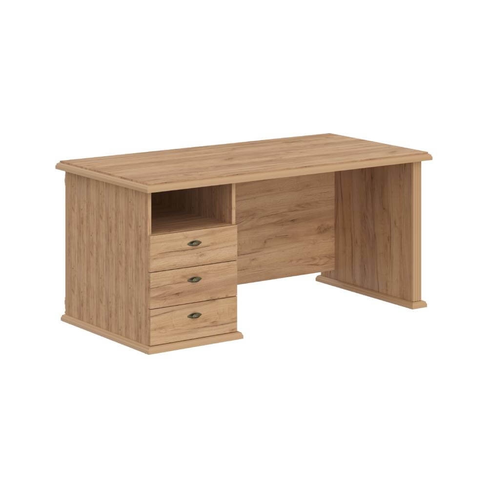 Стол Руководителя однотумбовый Левый 1600x800x750 (Дуб Бофорд, 1600x800x750)