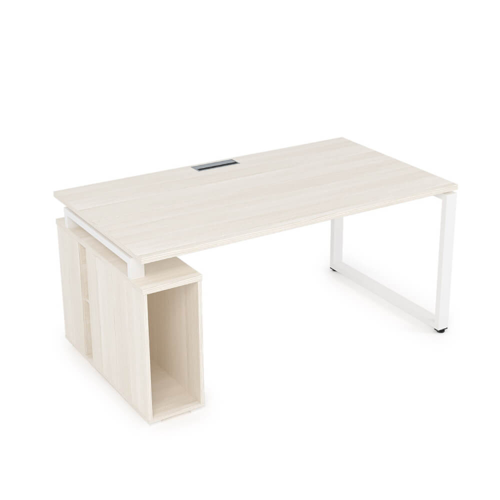 Стол с тумбой под системный блок 2000x900x750 (Ivory/белый, 2000x900x750)
