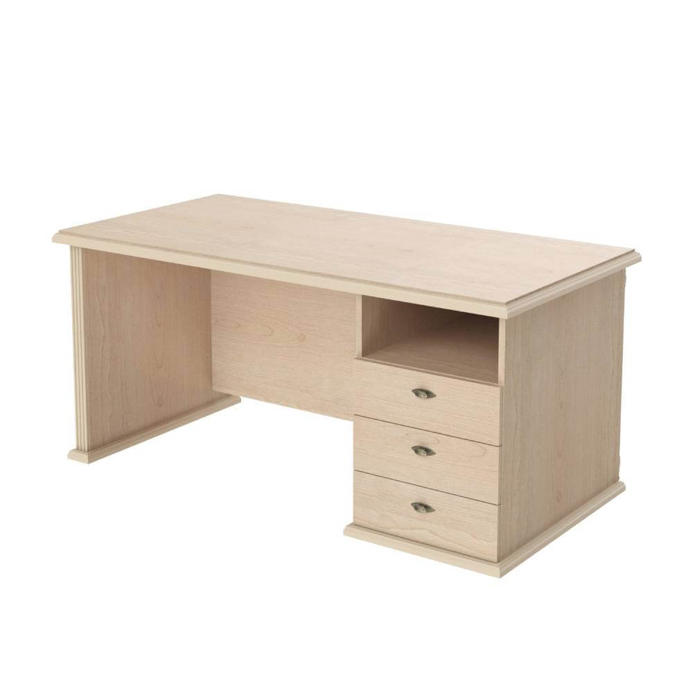 Стол Руководителя однотумбовый Правый 1600x800x750 (Бук Тиара, 1600x800x750)