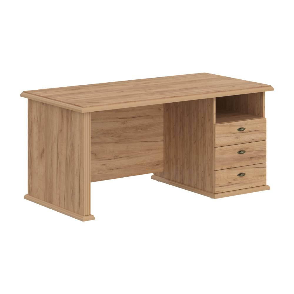 Стол Руководителя однотумбовый Правый 1600x800x750 (Дуб Бофорд, 1600x800x750)