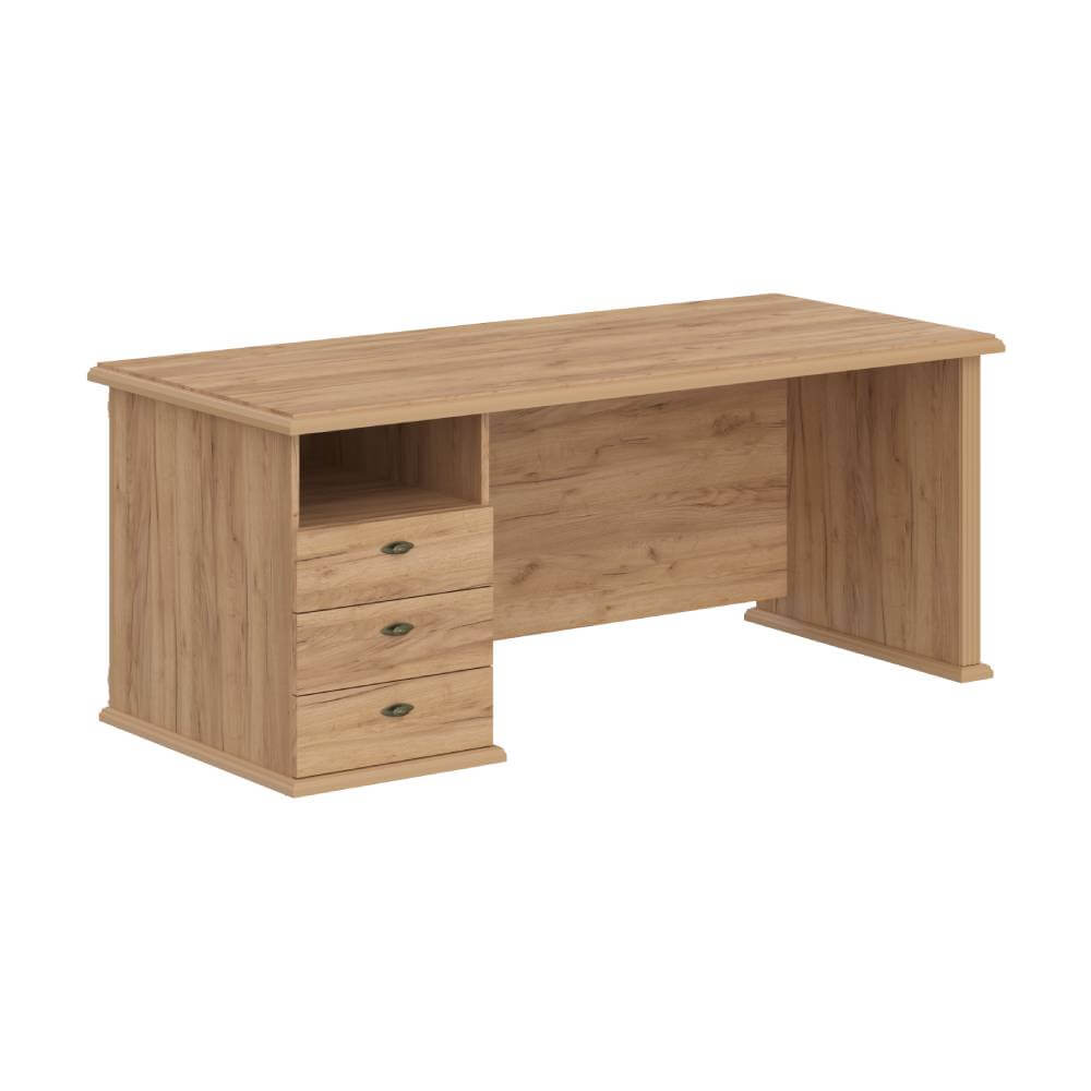 Стол Руководителя однотумбовый Левый 1800x800x750 (Дуб Бофорд, 1800x800x750)