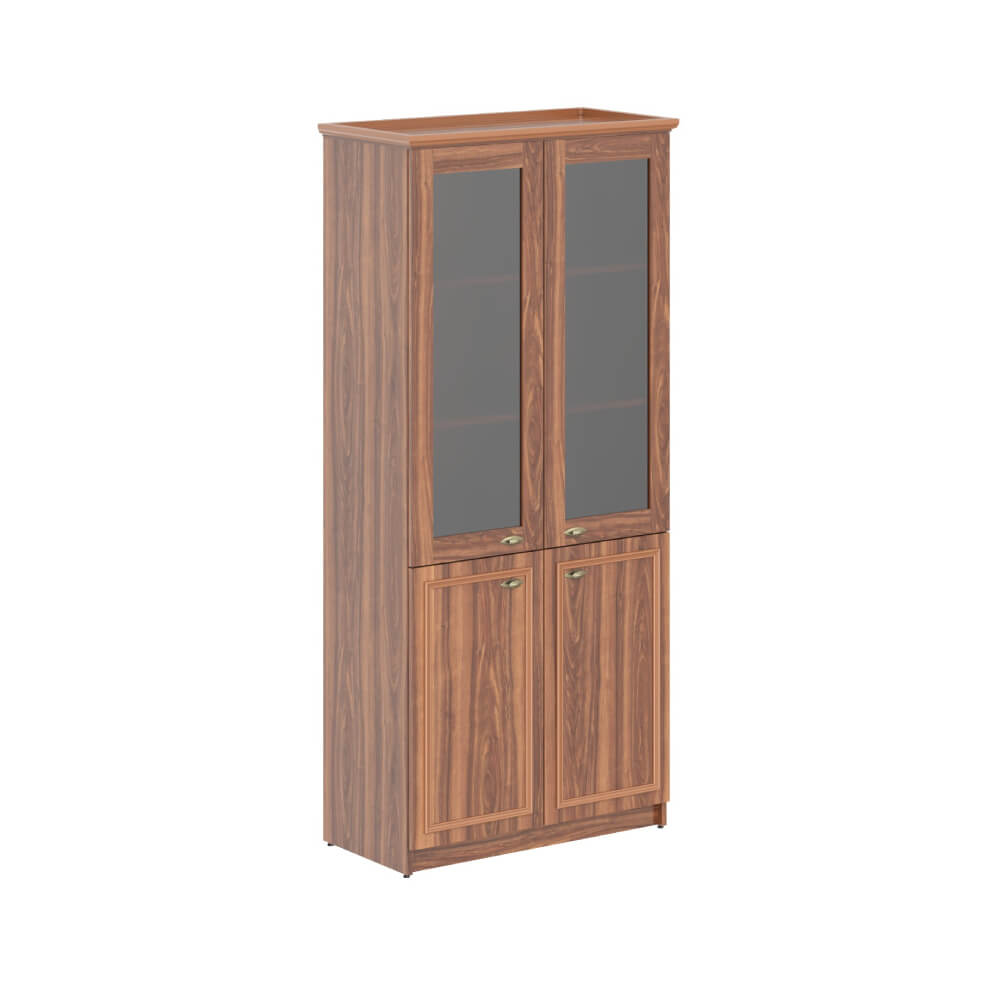 Шкаф-витрина 922x466x2023 (Орех Даллас, 922x466x2023, тонированная бронза)