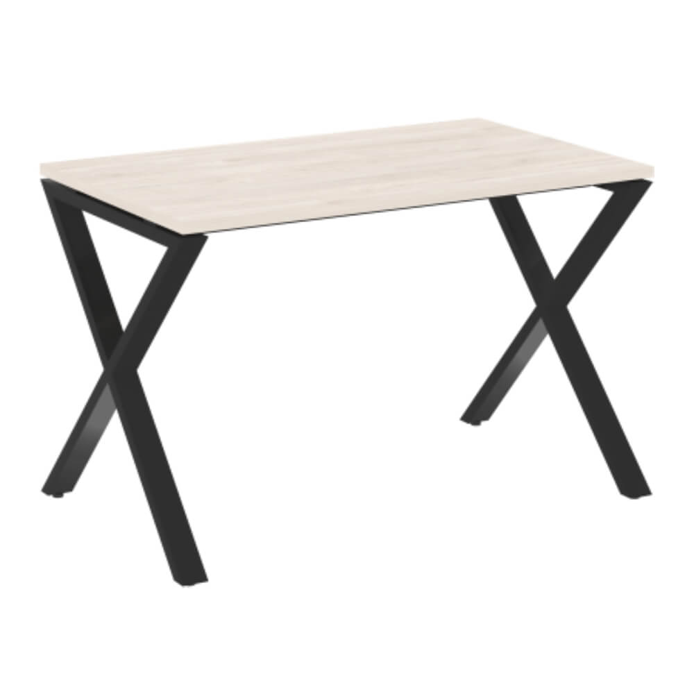 Стол рабочий (Х-образные опоры) 1180x720x750 (Денвер Светлый/чёрный, 1180x720x750)