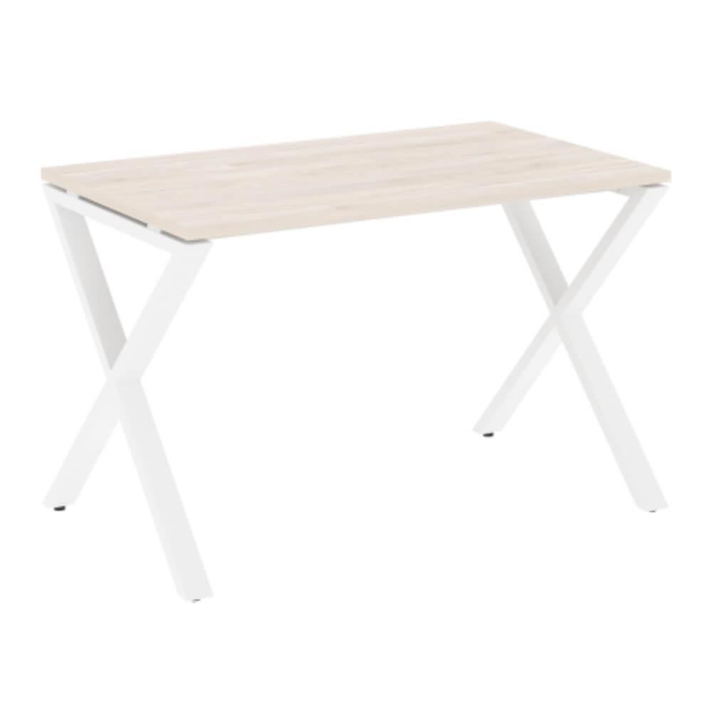 Стол рабочий (Х-образные опоры) 1180x720x750 (Денвер Светлый/белый, 1180x720x750)