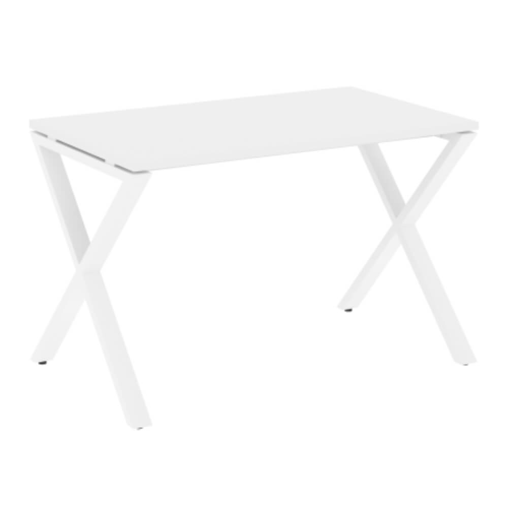 Стол рабочий (Х-образные опоры) 1180x720x750 (Белый Бриллиант/белый, 1180x720x750)