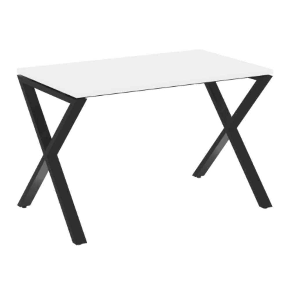 Стол рабочий (Х-образные опоры) 1180x720x750 (Белый Бриллиант/чёрный, 1180x720x750)