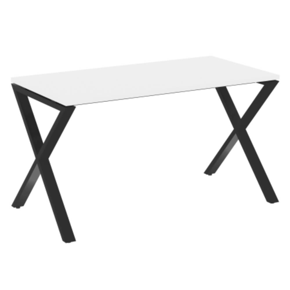 Стол рабочий (Х-образные опоры) 1380x720x750 (Белый Бриллиант/чёрный, 1380x720x750)
