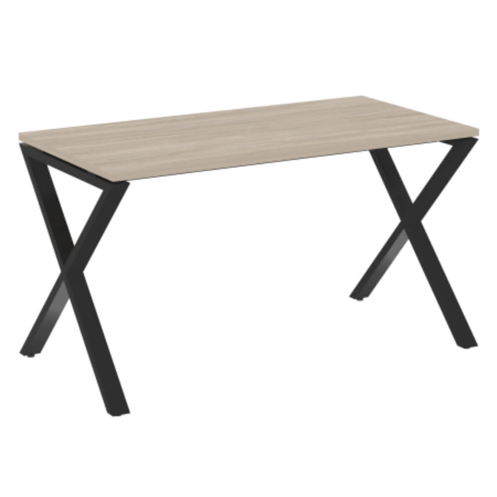 Стол рабочий (Х-образные опоры) 1380x720x750 (Дуб Аттик/чёрный, 1380x720x750)