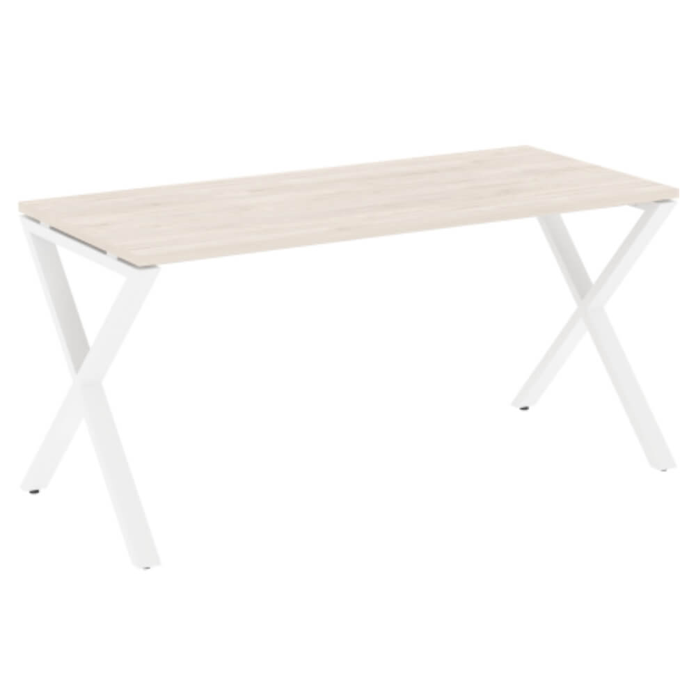 Стол рабочий (Х-образные опоры) 1580x720x750 (Денвер Светлый/белый, 1580x720x750)