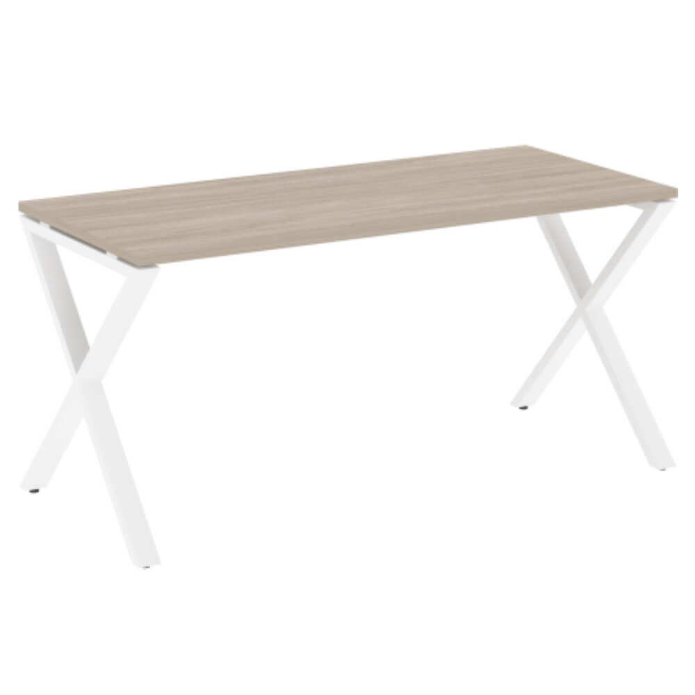 Стол рабочий (Х-образные опоры) 1580x720x750 (Дуб Аттик/белый, 1580x720x750)