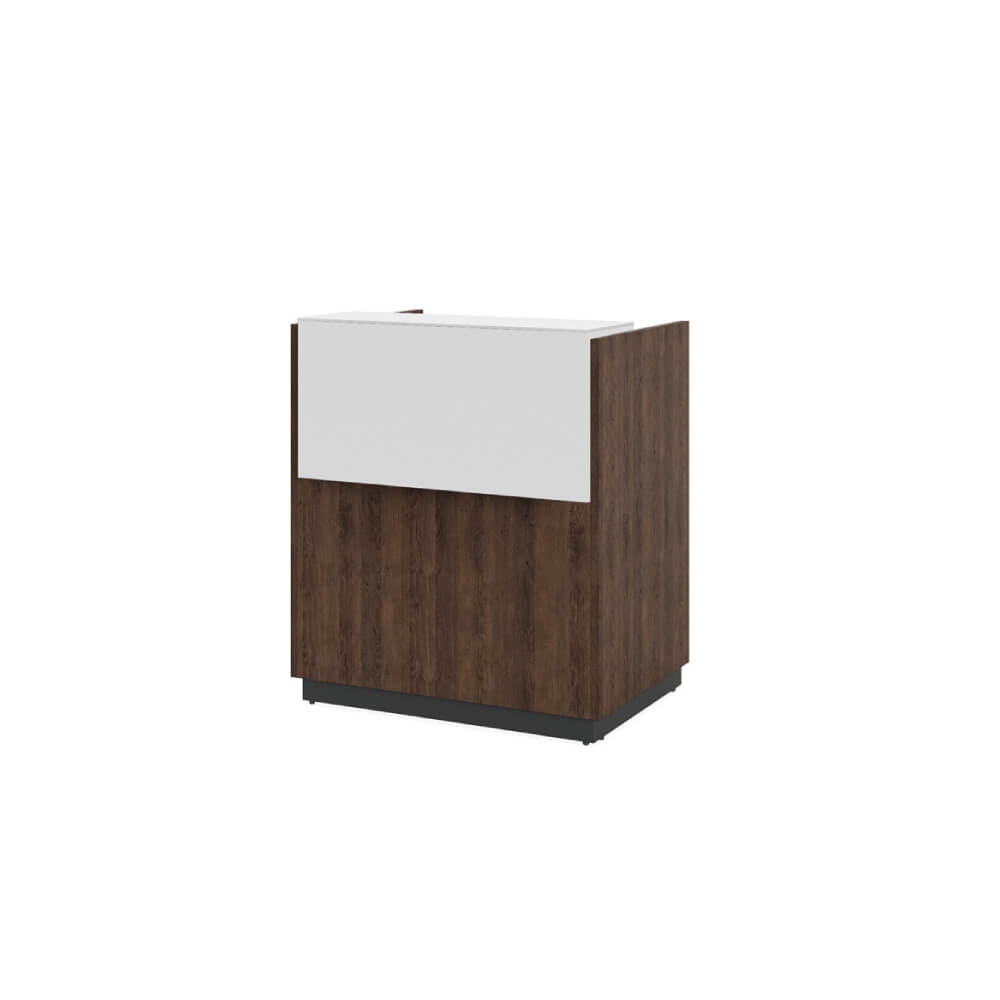 Стойка ресепшен 970x710x1130 (Табак/Белый, 970x710x1130)