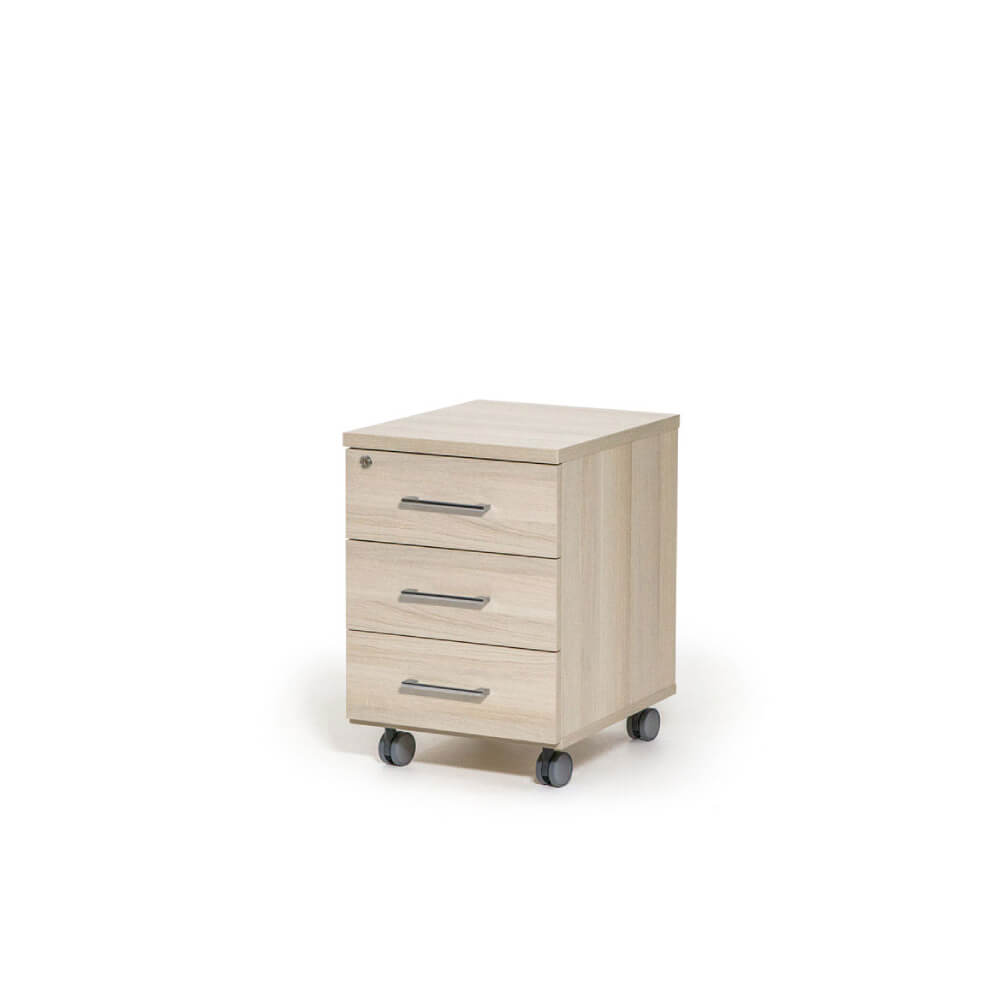 Тумба подкатная 3 ящ. 410x500x600 (Дуб Светлый, 410x500x600)