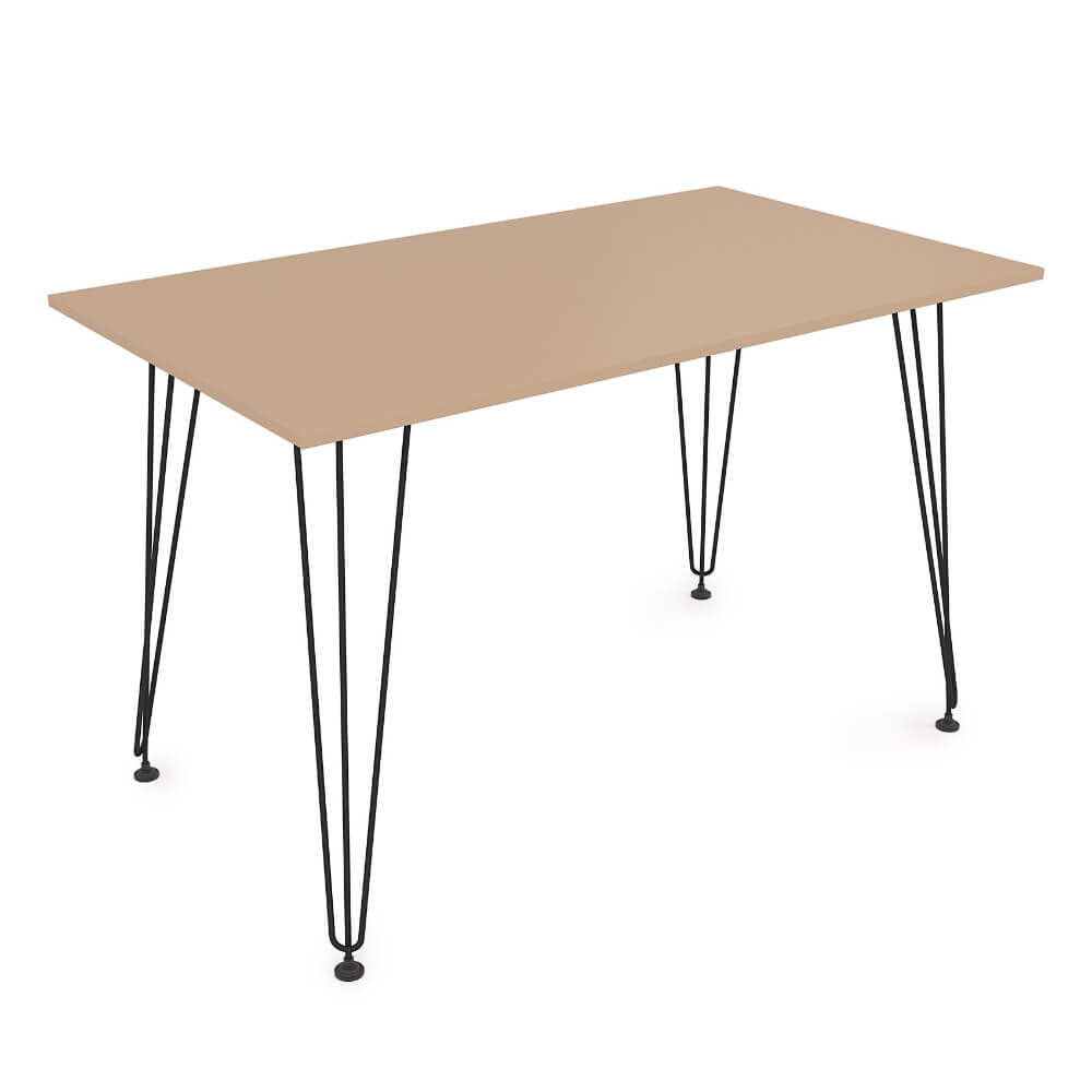 Стол обеденный прямоугольный DELTA 1200x600x731 (Mokko/чёрный, 1200x700x731)