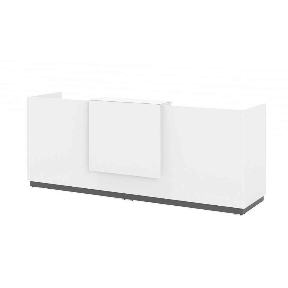 Стойка ресепшен 2810x710x1130 (дл. полка) (Белый/Белый, 2810x710x1130)