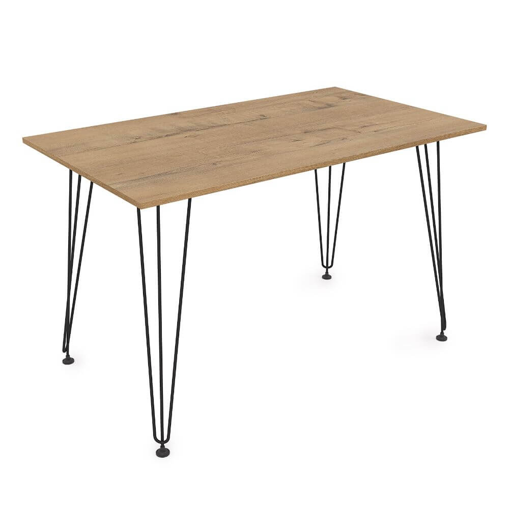 Стол обеденный прямоугольный DELTA 1200x600x731 (Teakwood/чёрный, 1200x700x731)