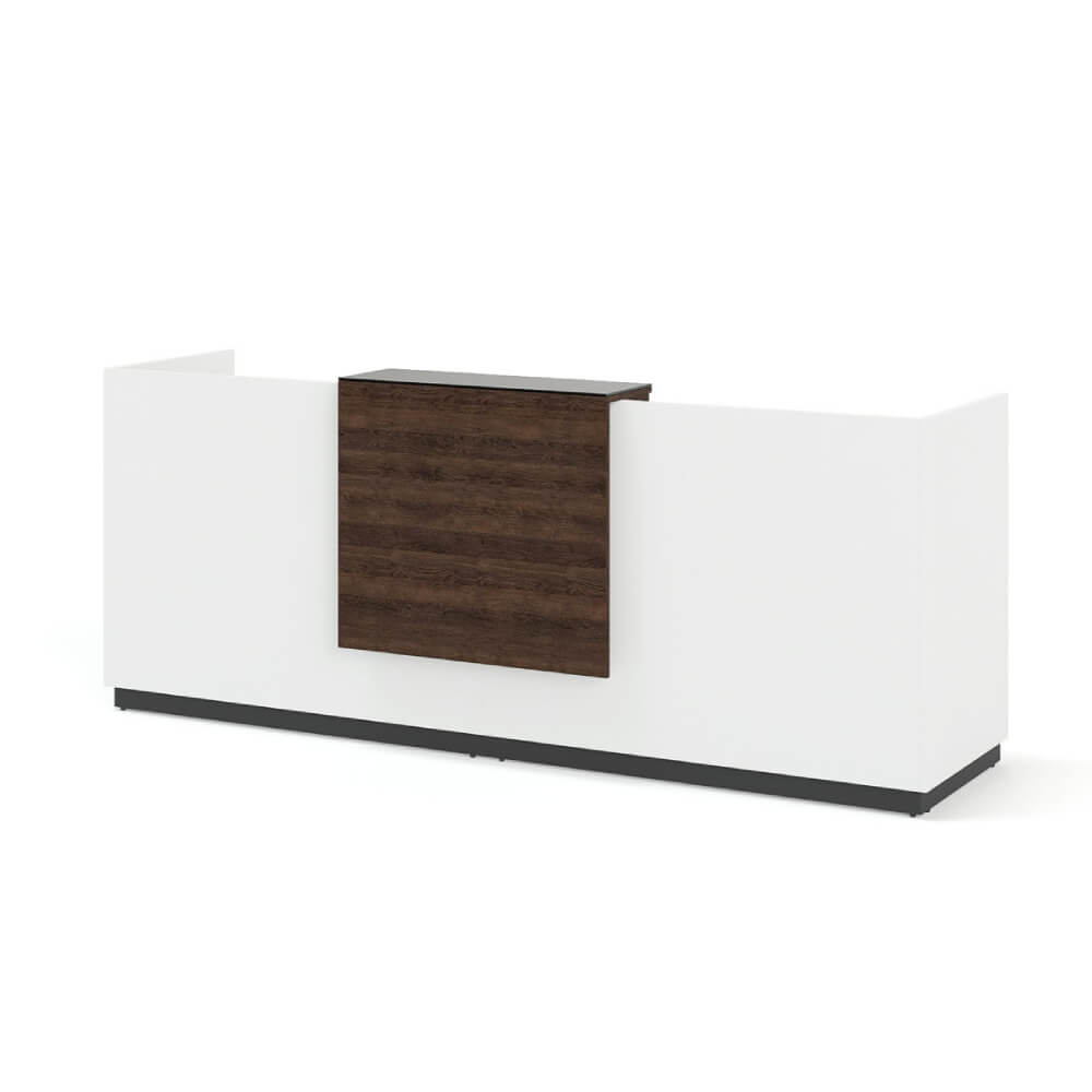 Стойка ресепшен 2810x710x1130 (дл. полка) (Белый/Табак, 2810x710x1130)