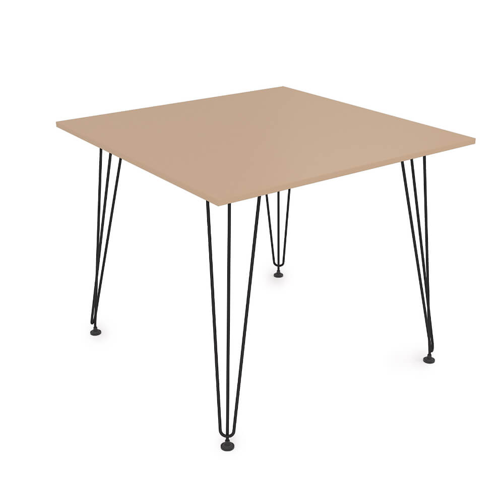 Стол обеденный квадратный ELEGANT 800x800x731 (Mokko/чёрный, 800x800x731)