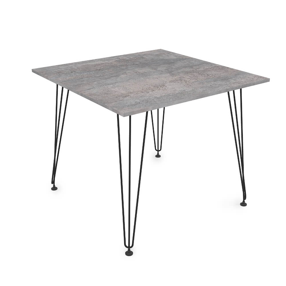 Стол обеденный квадратный ELEGANT 900x900x731 (Basalt/чёрный, 900x900x731)