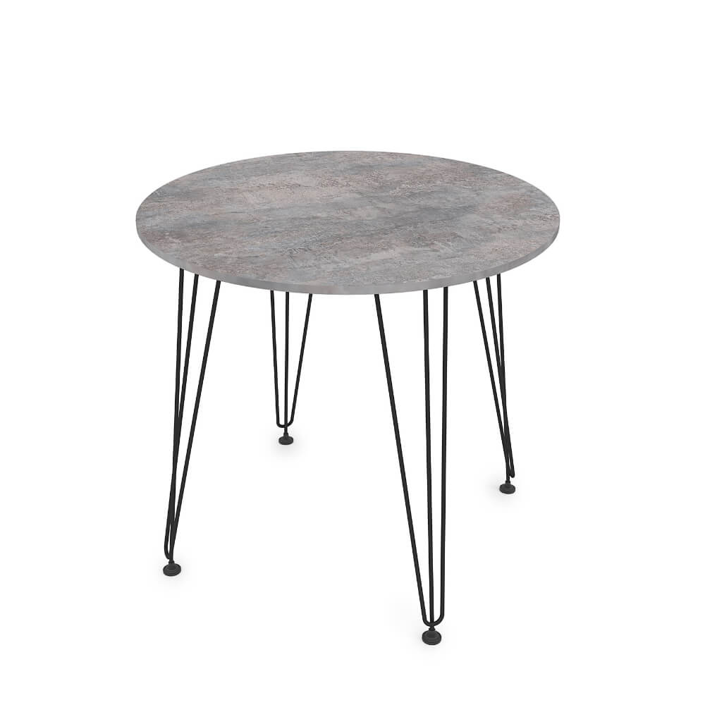 Стол обеденный круглый LIVADIA 800x800x731 (Basalt/чёрный, 800x800x731)