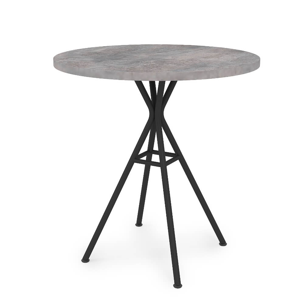 Стол обеденный круглый VERONA 700x700x740 (Basalt/чёрный, 700x700x740)