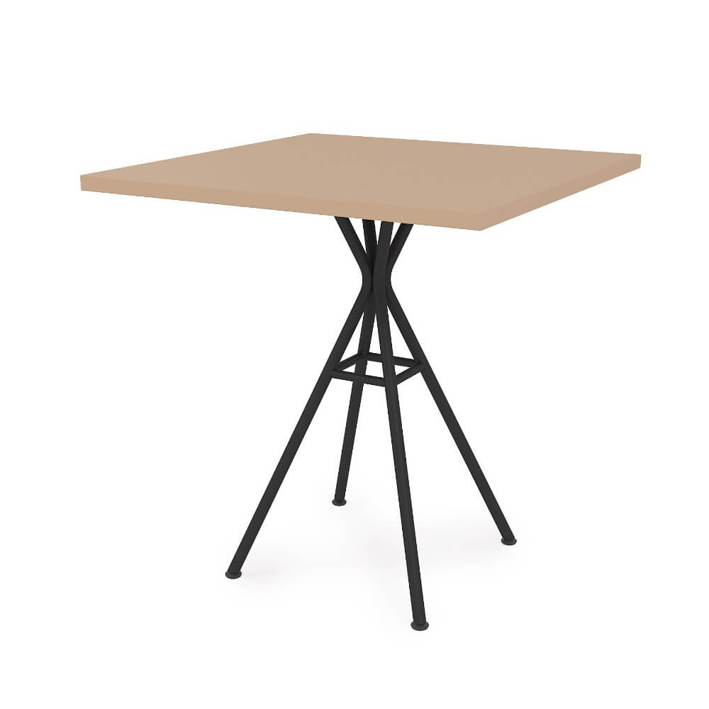 Стол обеденный квадратный VERONA 700x700x740 (Mokko/чёрный, 700x700x740)