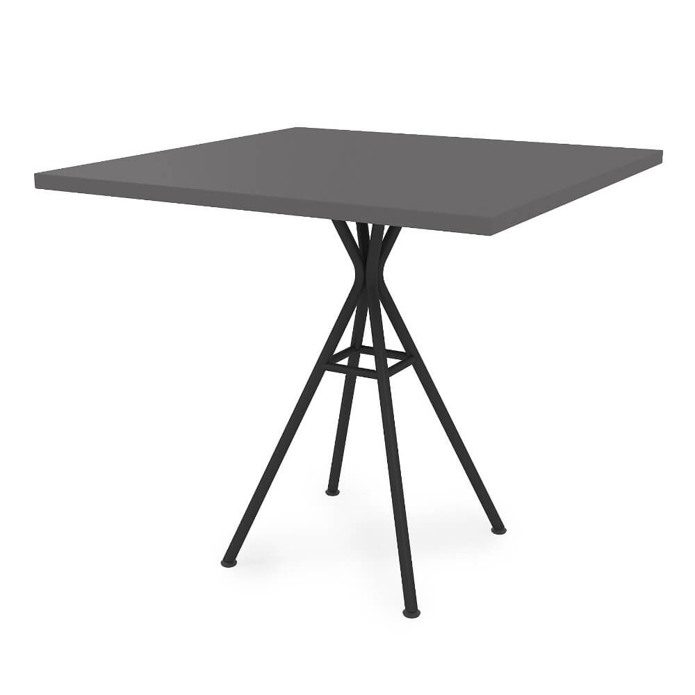 Стол обеденный квадратный VERONA 800x800x740 (Graphit/чёрный, 800x800x740)
