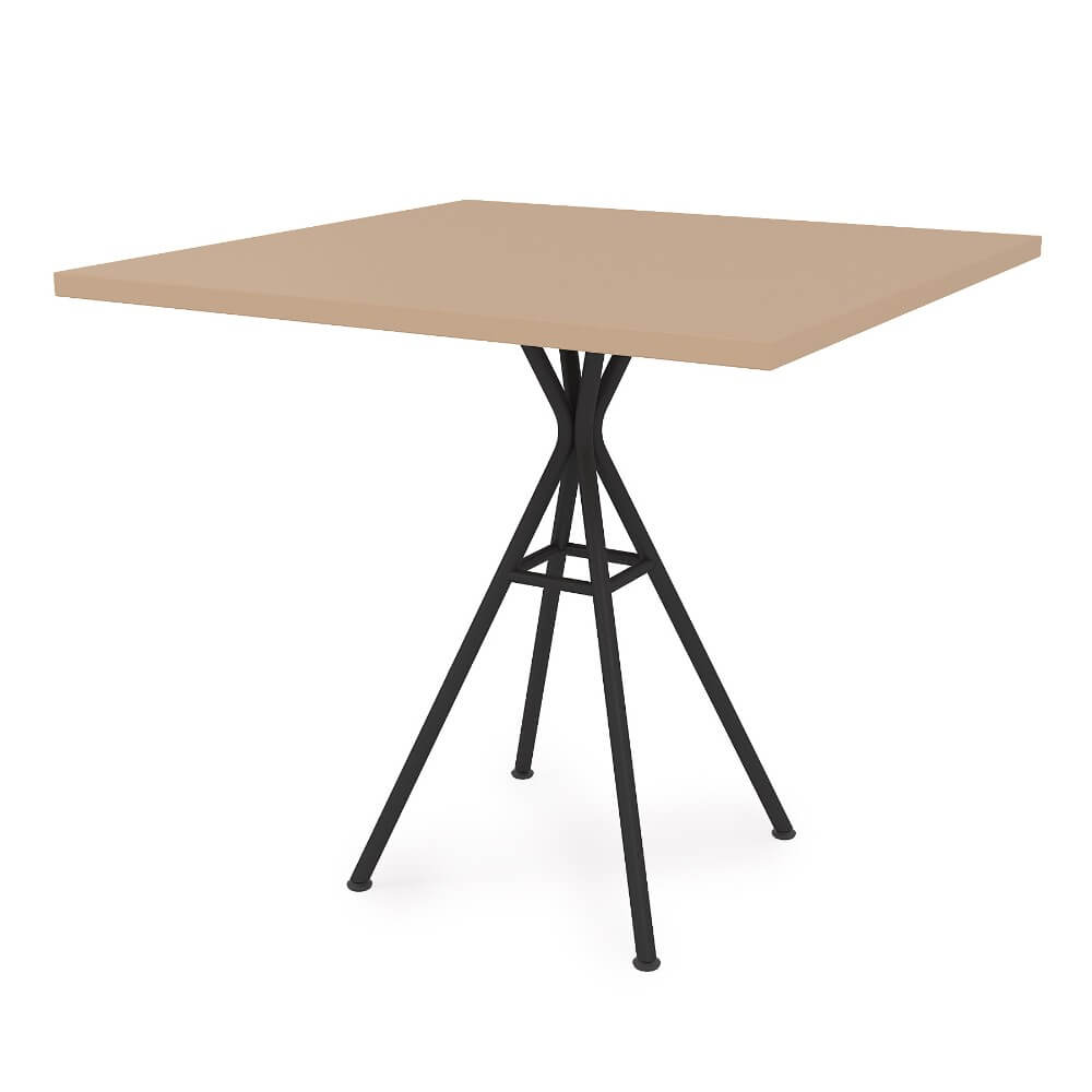 Стол обеденный квадратный VERONA 800x800x740 (Mokko/чёрный, 800x800x740)