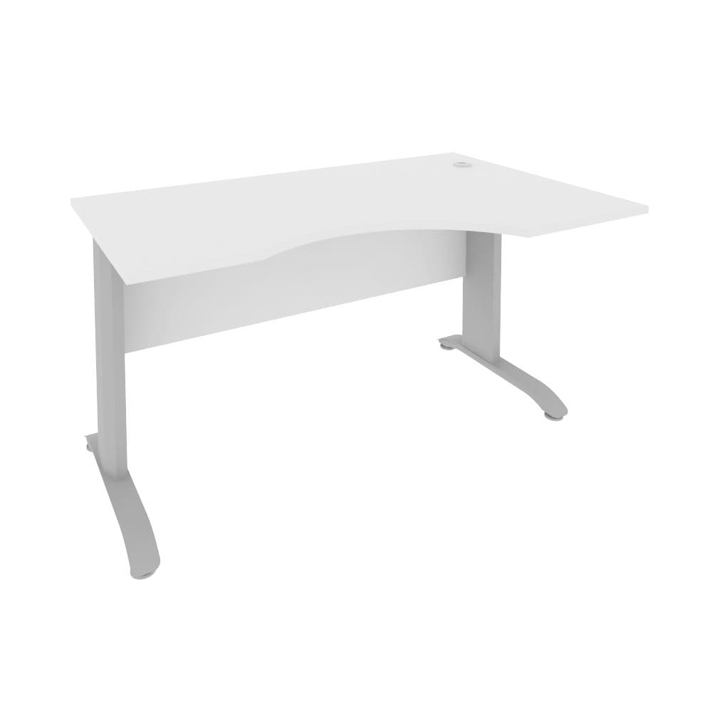 Стол криволинейный Правый на м/к 1400x900x750 (Белый, 1400х900х750)