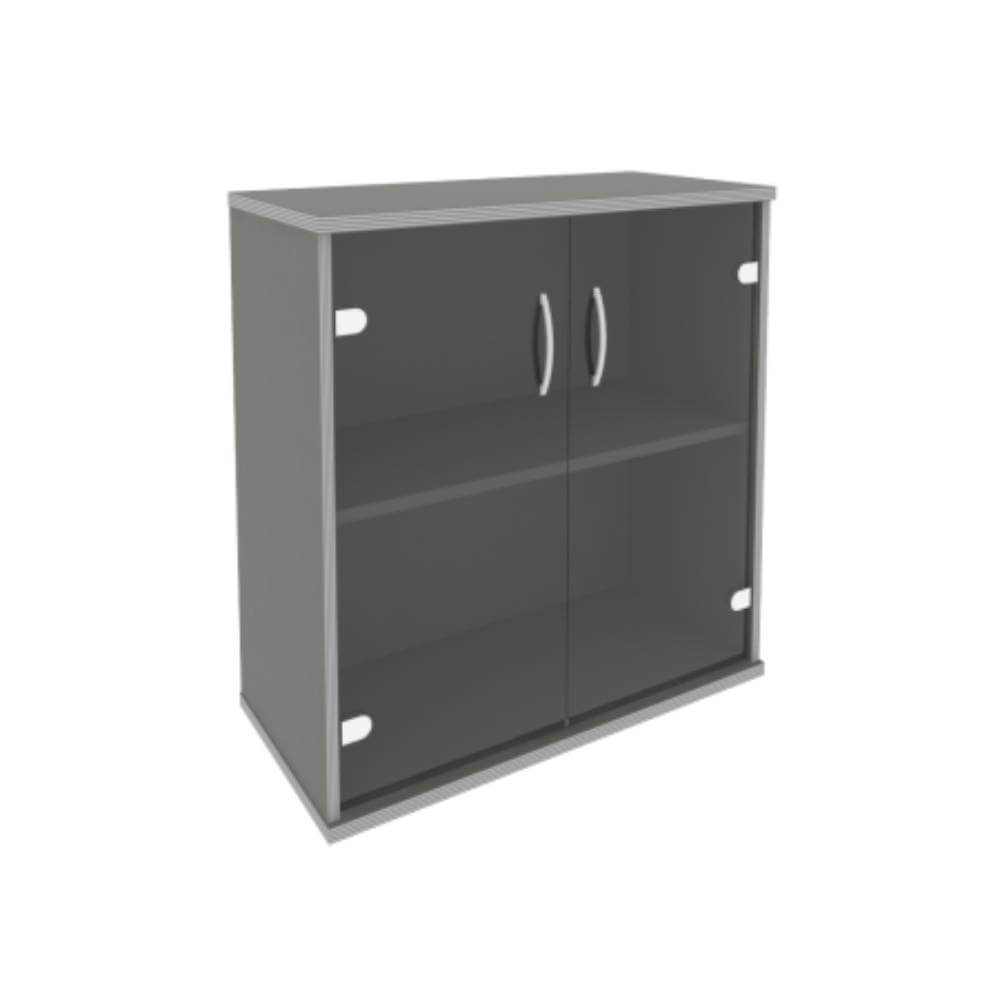 Шкаф-витрина 2 ур. 770x365x828 (Клён Металлик, 770x365x828)