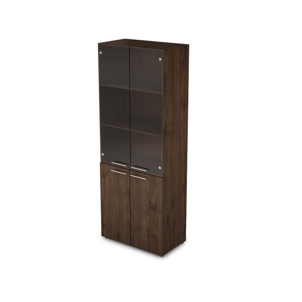 Шкаф-витрина 5 ур. 798х446х2112, тонированная бронза (Брауни, 798x446x2112, тонированная бронза)