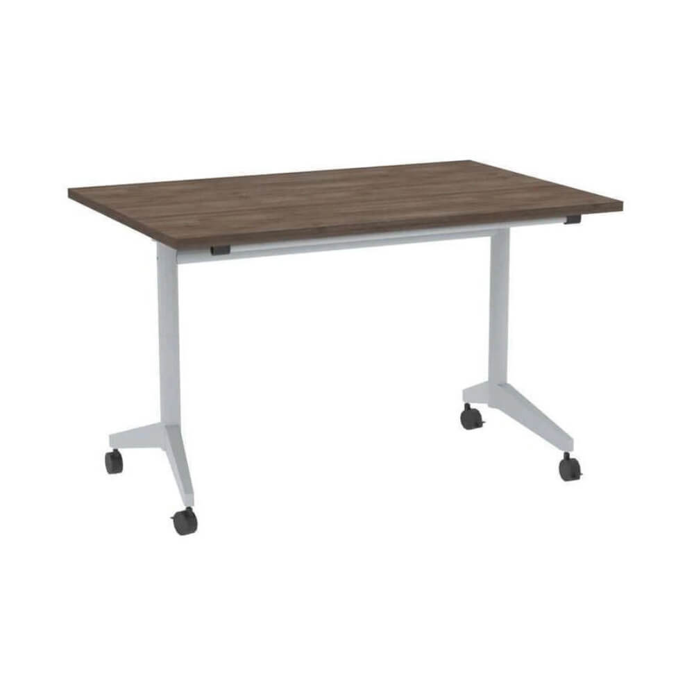 Прямолинейный стол-трансформер 1200x800x750 (с ручкой) (Шамони Тёмный/алюминий матовый, 1200x800x750)
