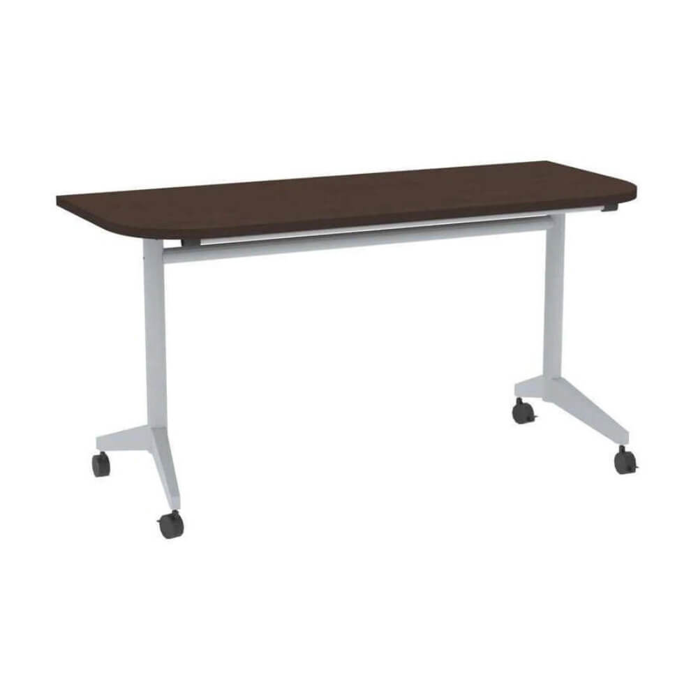 Радиусные столы-трансформеры 1250x600x750 (с ручкой) (Венге/алюминий матовый, 1250x600x750)