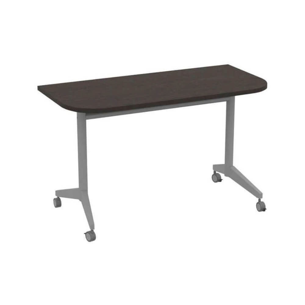 Радиусные столы-трансформеры 1250x600x750 SIMPLE (без ручки) (Венге/алюминий матовый, 1250x600x750)