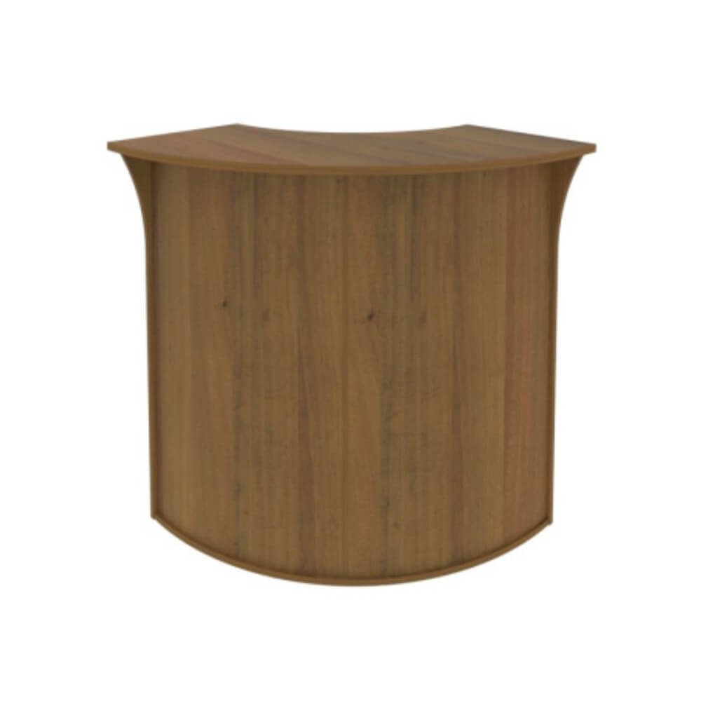 Стойка ресепшн угловая (радиусный элемент) ХДФ 950x950x1150 (Орех Гварнери, 950x950x1150)