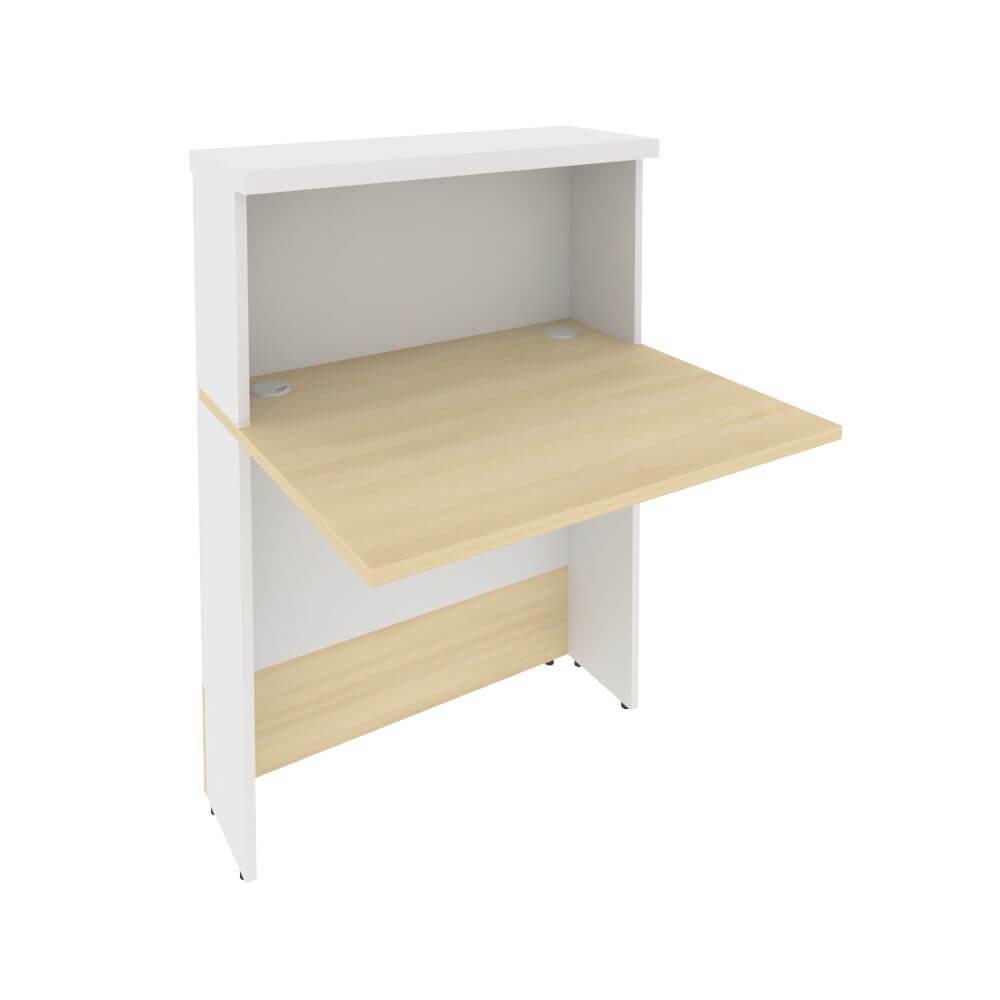 Стойка ресепшн прямая 800x736x1156 (Акация Лорка/Белый, 800x736x1156)