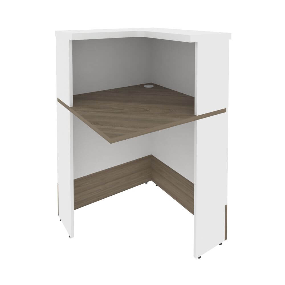 Угловой модуль правый 736x736x1156 (Вяз Благородный/Белый, 736x736x1156)