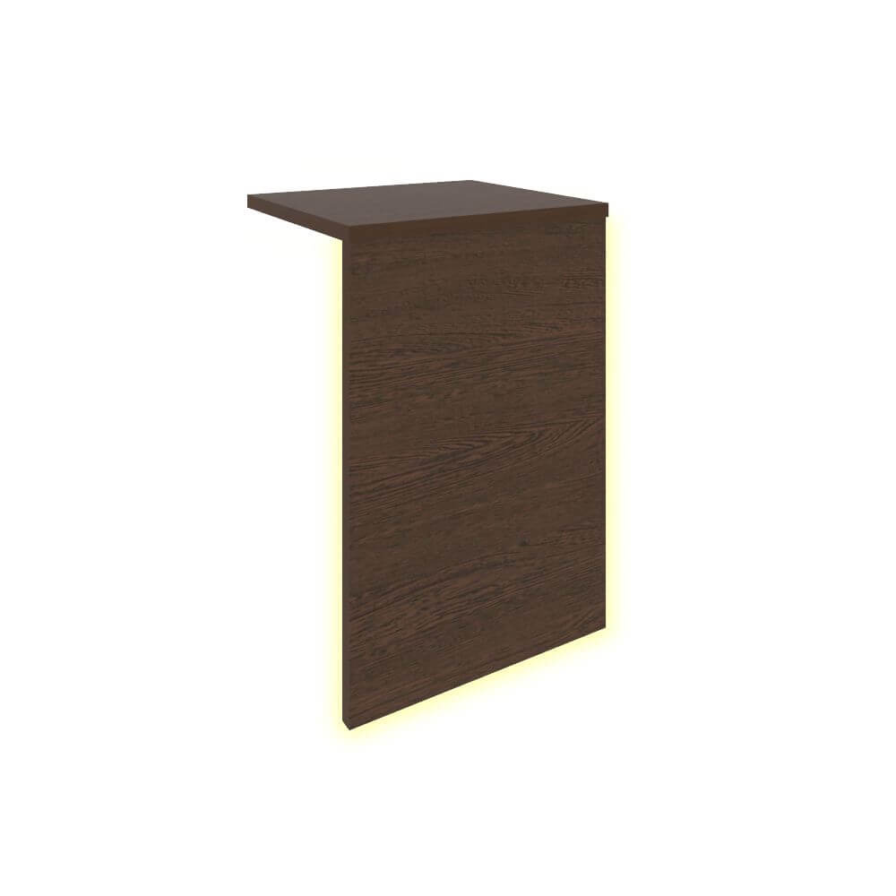 Накладка с подсветкой для прямой стойки ресепшн 360x321x536 (Венге Цаво, 360x321x536)