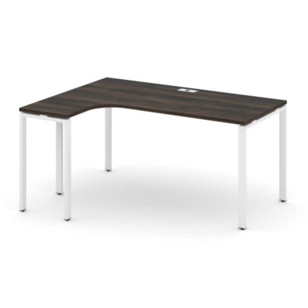 Стол эргономичный левый 1580x1180x750 (Дуб Мали/белый, 1580x1180x750)