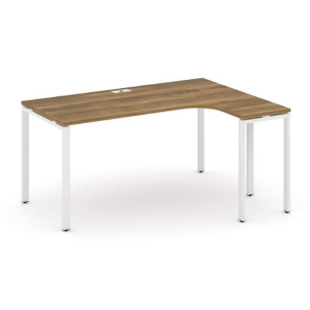 Стол эргономичный правый 1580x1180x750 (Сандал Янтарный/белый, 1580x1180x750)