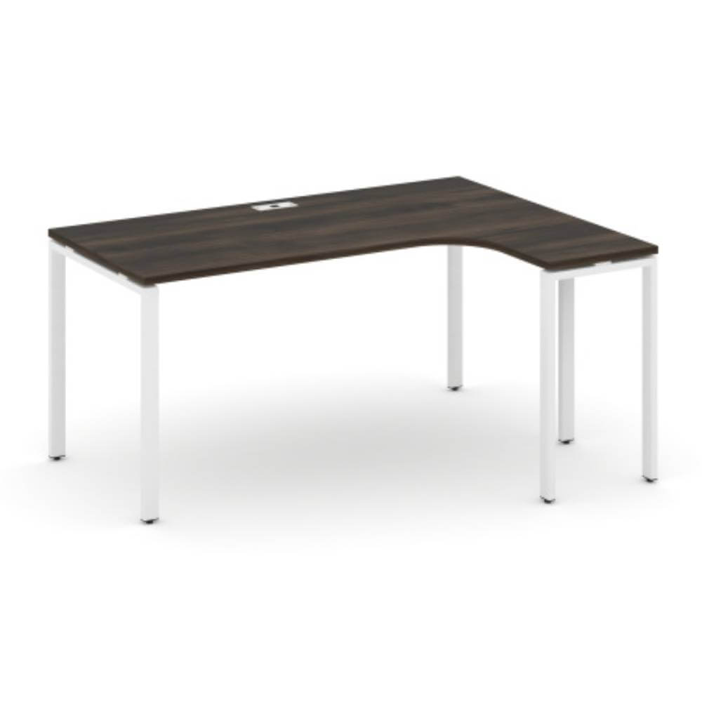 Стол эргономичный правый 1580x1180x750 (Дуб Мали/белый, 1580x1180x750)