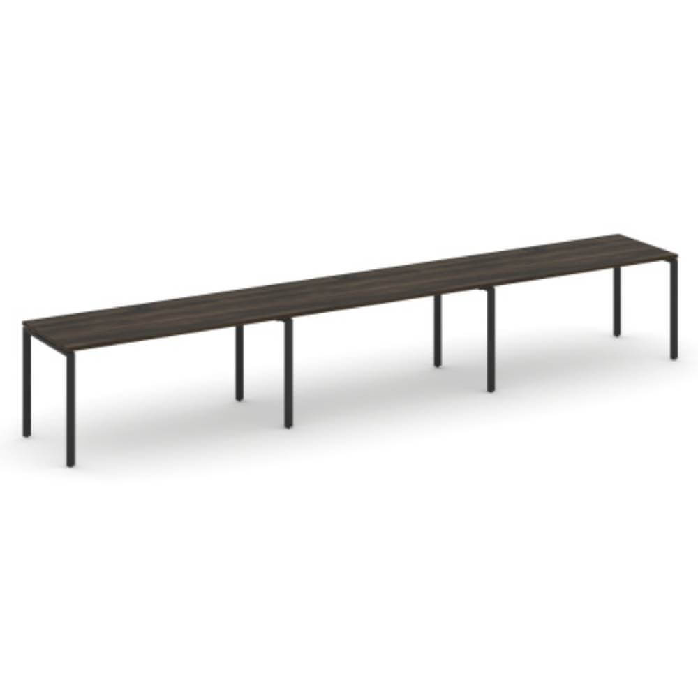 Бенч линейный на 3 рабочих места 4740x720x750 (Дуб Мали/чёрный, 4740x720x750)