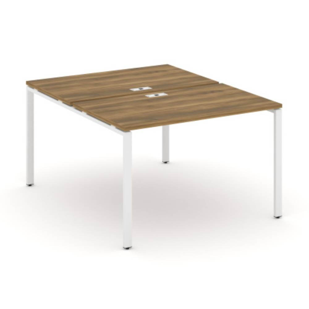 Бенч-система на 2 рабочих места 1180x1480x750 (Сандал Янтарный/белый, 1180x1480x750)