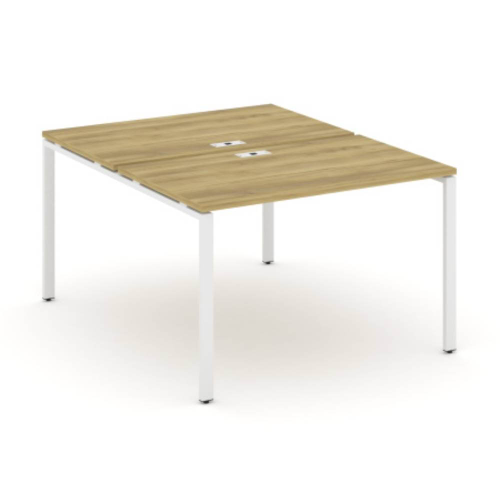 Бенч-система на 2 рабочих места 1180x1480x750 (Дуб Винченцо/белый, 1180x1480x750)