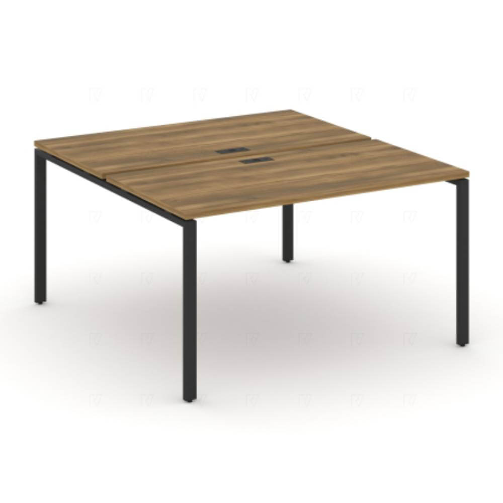 Бенч-система на 2 рабочих места 1380x1480x750 (Сандал Янтарный/чёрный, 1380x1480x750)