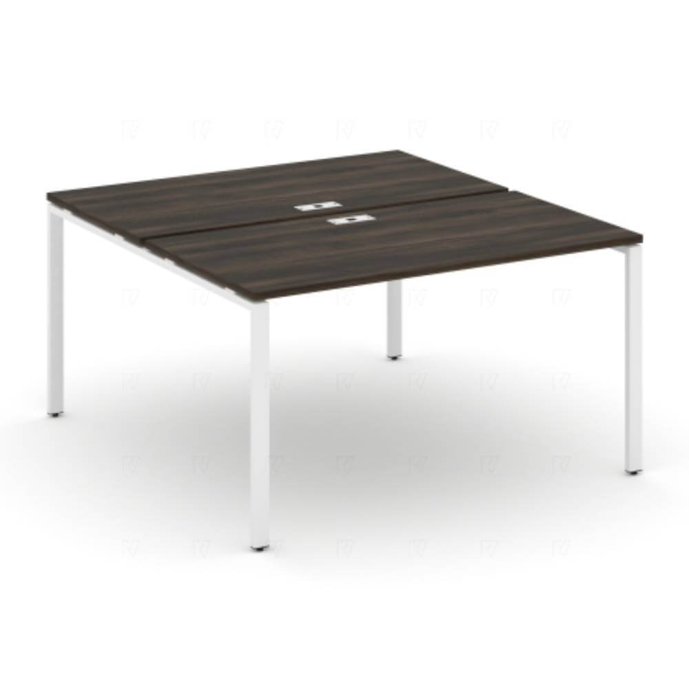 Бенч-система на 2 рабочих места 1380x1480x750 (Дуб Мали/белый, 1380x1480x750)