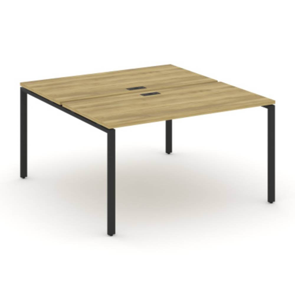 Бенч-система на 2 рабочих места 1380x1480x750 (Дуб Винченцо/чёрный, 1380x1480x750)