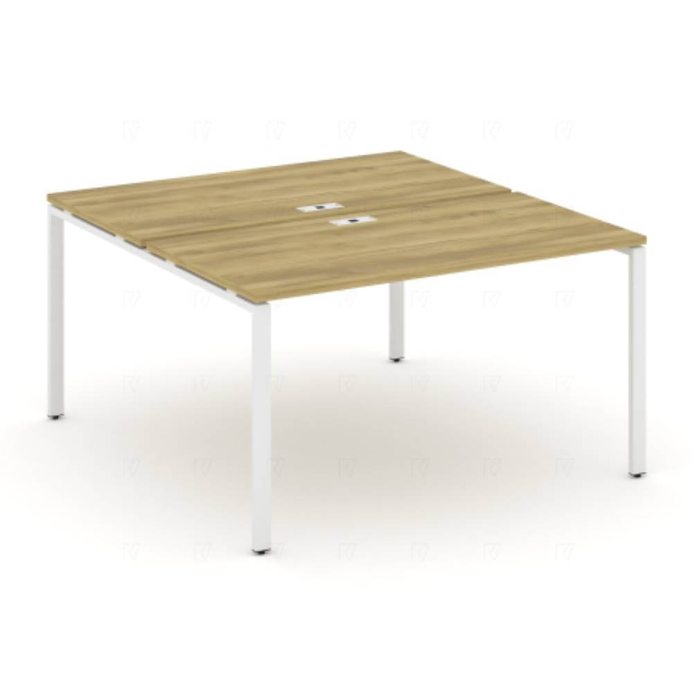 Бенч-система на 2 рабочих места 1380x1480x750 (Дуб Винченцо/белый, 1380x1480x750)