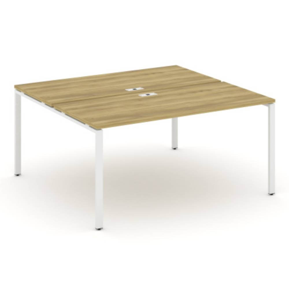 Бенч-система на 2 рабочих места 1580x1480x750 (Дуб Винченцо/белый, 1580x1480x750)